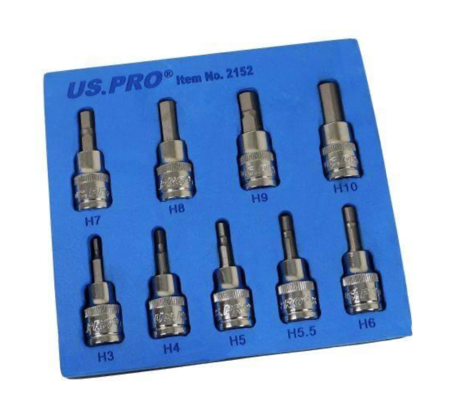 9pc 3/8″ Dr HEX / Allen Bit Sockets 48mm 2152