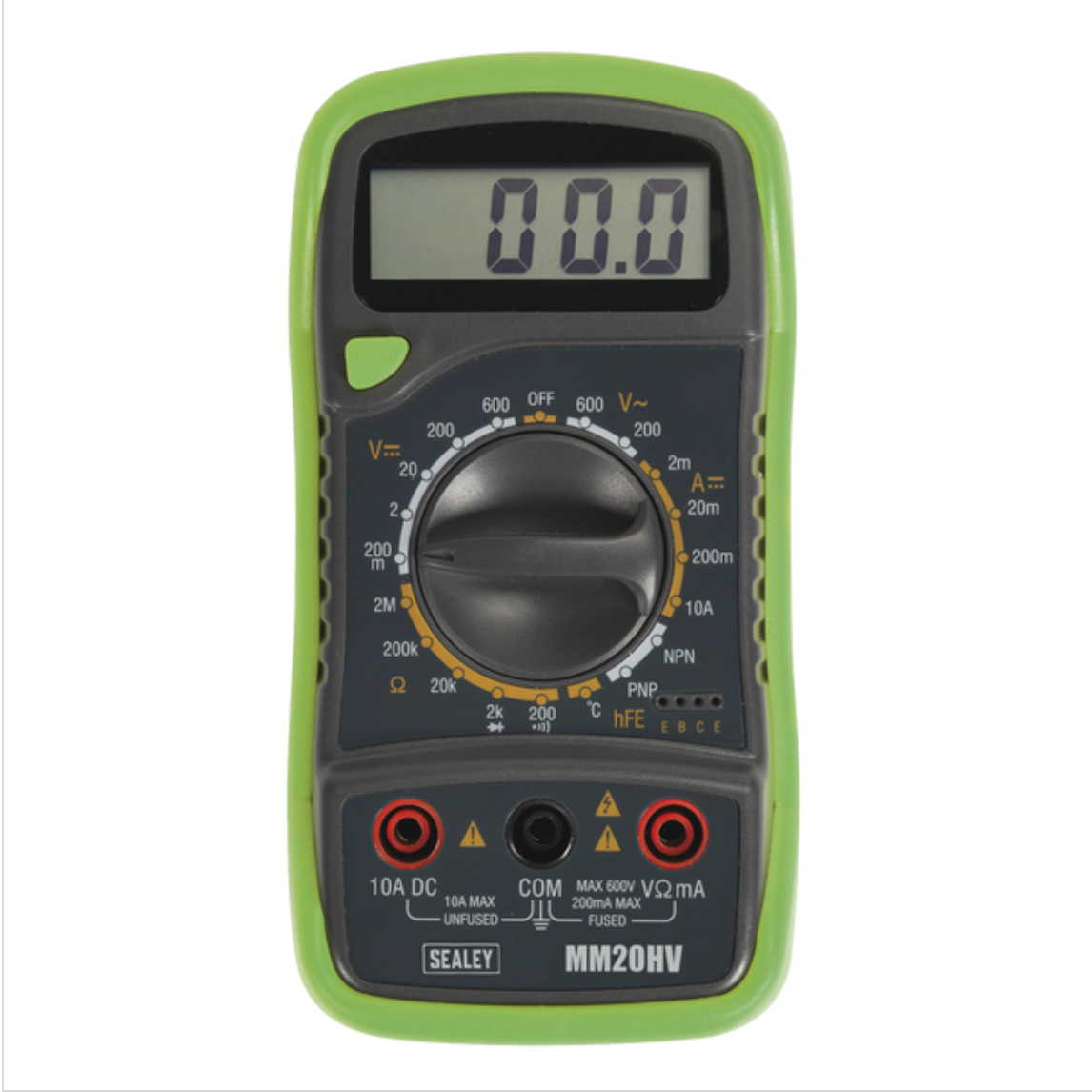 8-Function Digital Multimeter with Thermocouple - Hi-Vis Green MM20HV