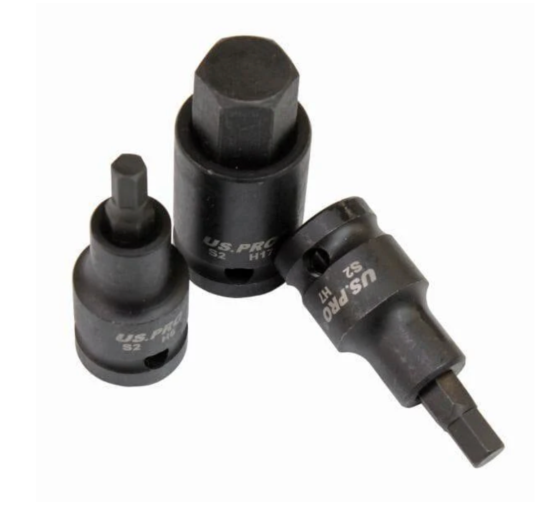 US PRO 10pc 1/2″ DR Impact Hex Bit Sockets 3593