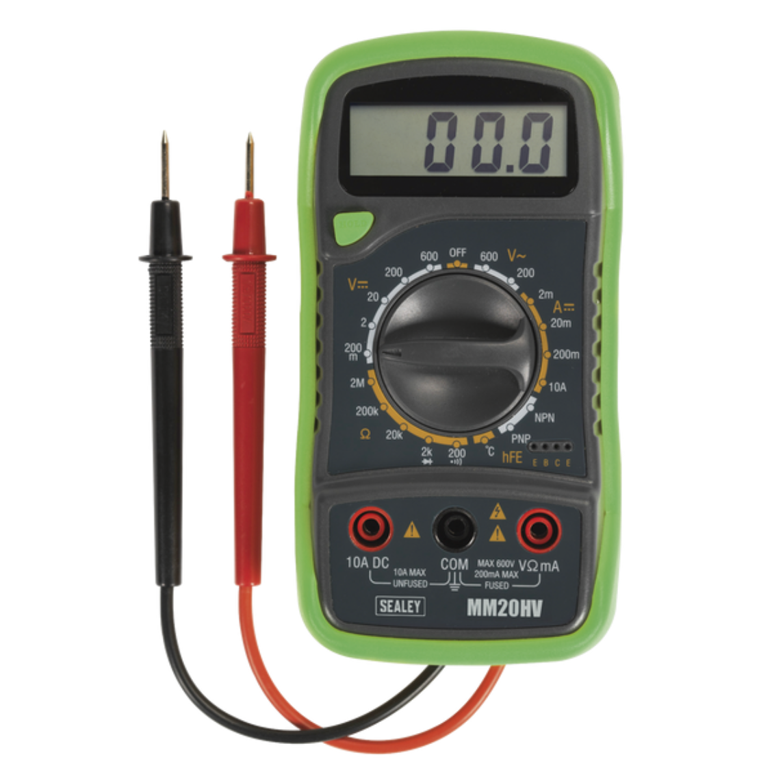 8-Function Digital Multimeter with Thermocouple - Hi-Vis Green MM20HV