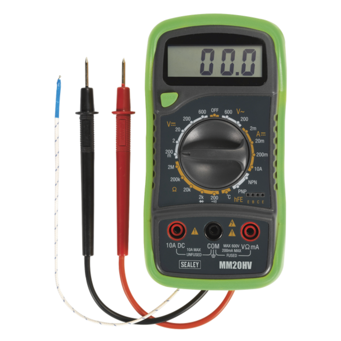 8-Function Digital Multimeter with Thermocouple - Hi-Vis Green MM20HV