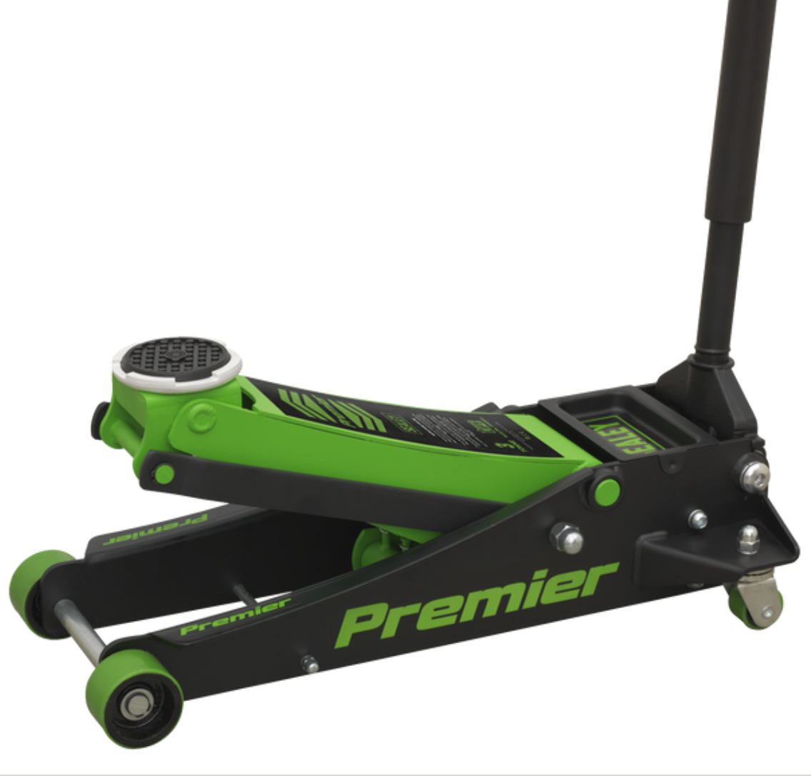 Premier Low Profile Trolley Jack with Rocket Lift 3 Tonne - Green 3040AG
