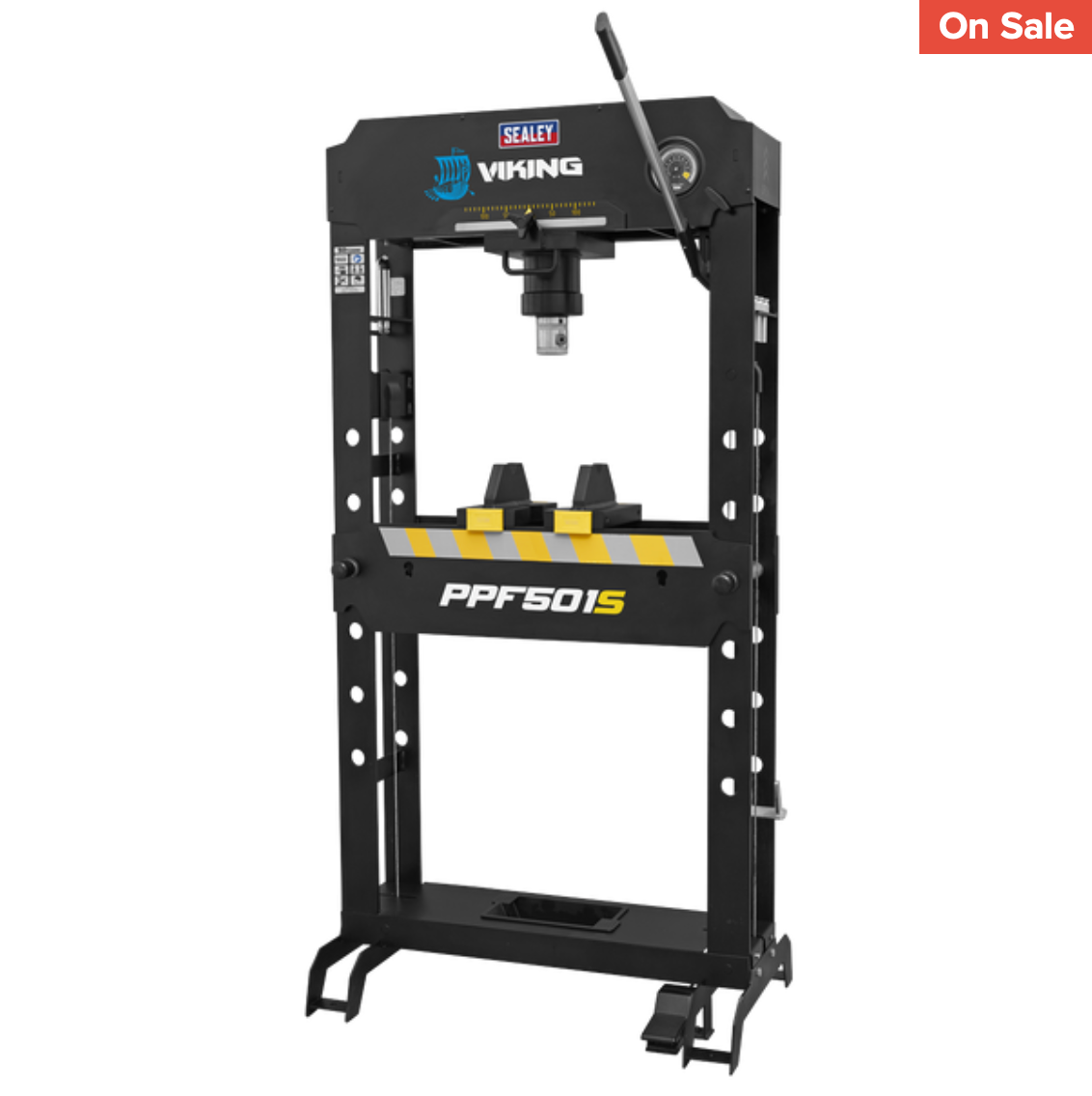 Viking Floor Type Air/Hydraulic Press with Sliding Ram and Foot Pedal 50 Tonne PPF501S