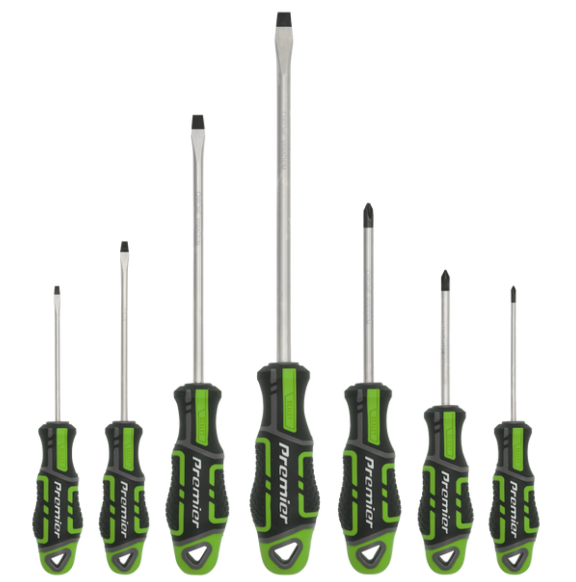 Premier GripMAX® Screwdriver Set 7pc - Hi-Vis Green AK4321HV