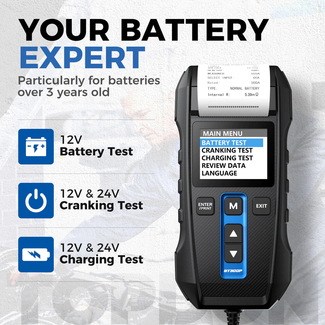 BT300P 12V BATTERY TESTER