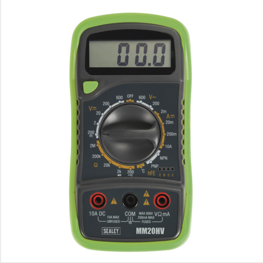 8-Function Digital Multimeter with Thermocouple - Hi-Vis Green MM20HV