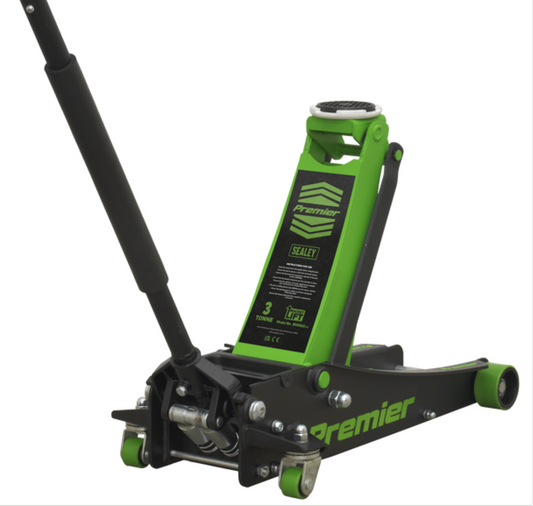 Premier Low Profile Trolley Jack with Rocket Lift 3 Tonne - Green 3040AG