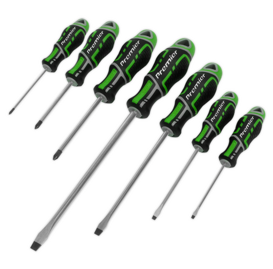 Premier GripMAX® Screwdriver Set 7pc - Hi-Vis Green AK4321HV