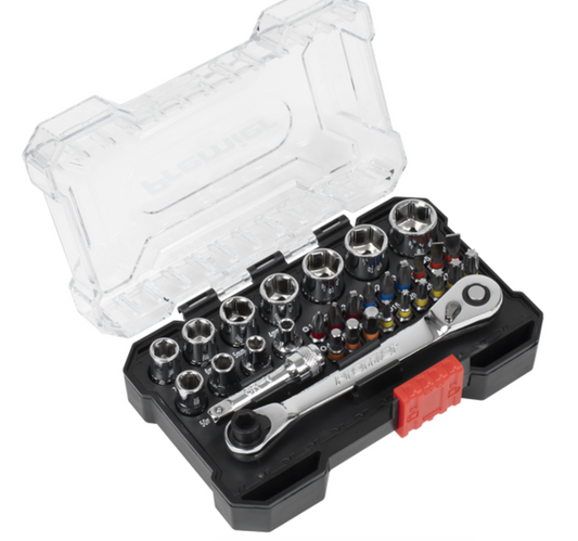 Premier Socket & Colour-Coded Bit Set 1/4"Sq Drive 31pc AK2111