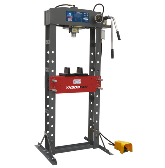 Premier Air/Hydraulic Floor Type Press with Foot Pedal 30 Tonne