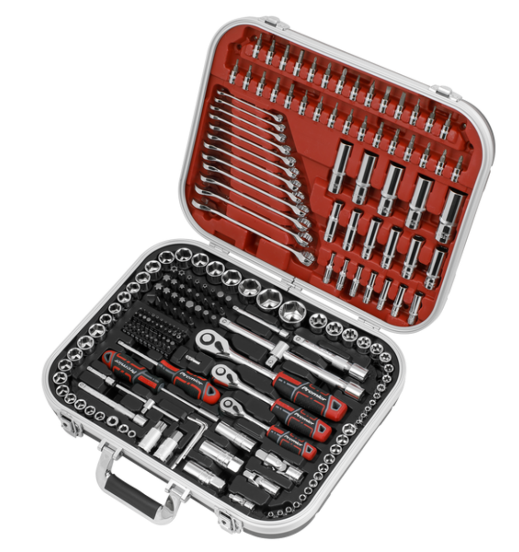 Premier Socket Set 1/4", 3/8" & 1/2"Sq Drive 216pc AK7982