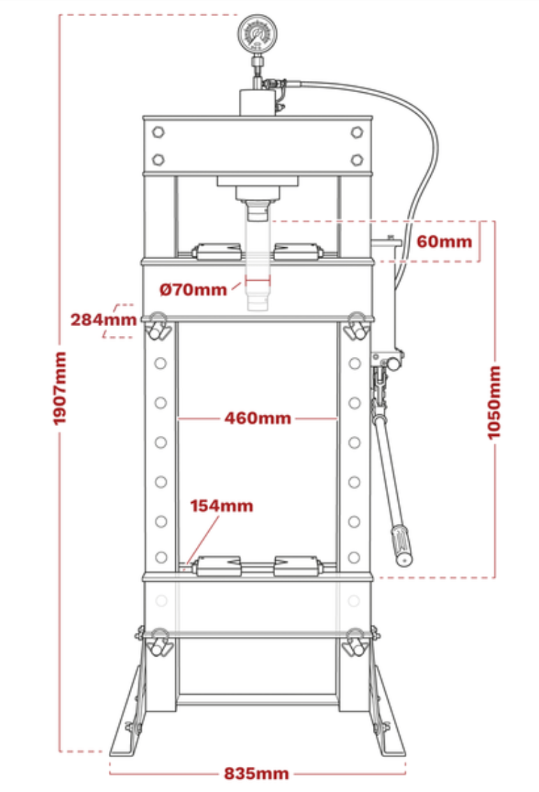Hydraulic Floor Type Press 30 Tonne YK30XF