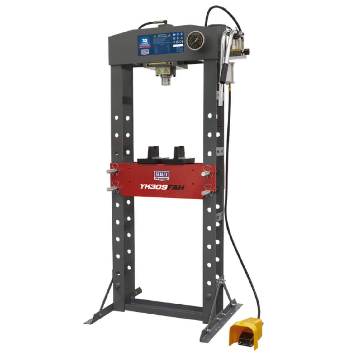 Premier Air/Hydraulic Floor Type Press with Foot Pedal 30 Tonne